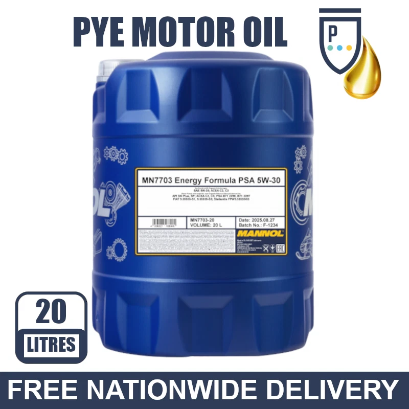 Mannol 7703 Energy Formula PSA 5W-30 Stellantis FPW9.55535/03 20L - Image 1 of 1