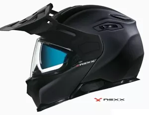 Casco modulare adventure fibra NEXX X.VILIJORD nero opaco enduro casque helmet - Picture 1 of 2