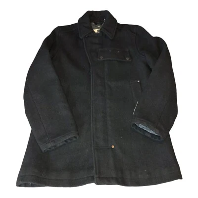 G-STAR Raw Mens Black Wool Trench Coat Lined Size Large - Image 1 of 4