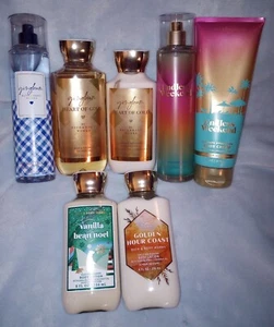 Bath & Body Works Lotion Körperwäsche & Spray Gingham endlos Sommer Vanillebohne - Bild 1 von 12