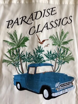 Paradise Key Classics Truck Resort Wear Embroidered Men's Button-Up Shirt XL - Image 1 of 4