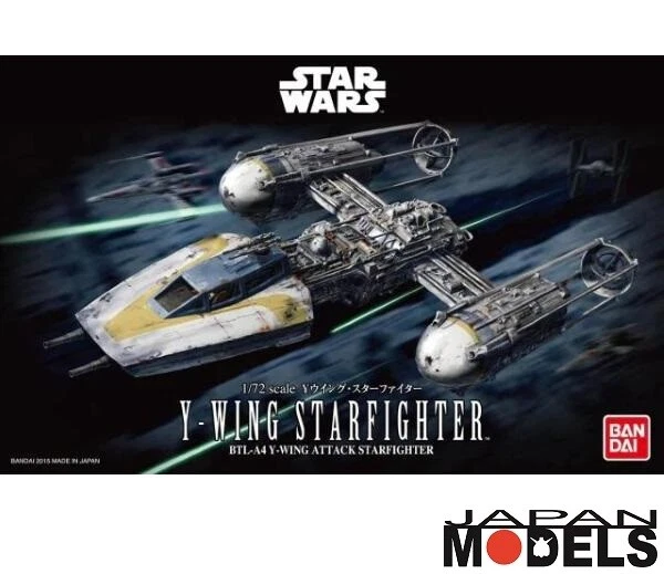 Star Wars Y-WING STARFIGHTER 1/72 Bandai/Revell 012094 Plastic Model Kit New - Immagine 1 di 4