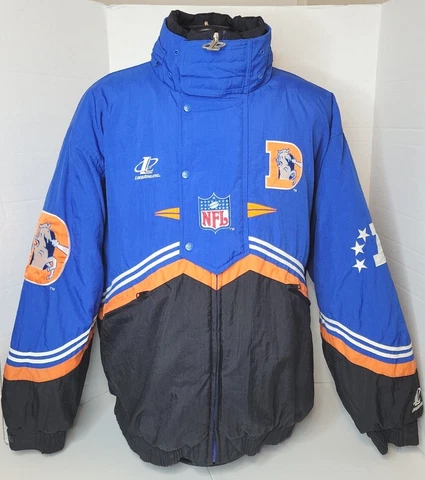 VTG Denver Broncos 90s Logo Athletic Pro Line Quilted Puffer Jacket Size XL RARE Cover