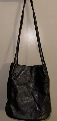 NWOT Black Vegan Leather Bucket Bag - Image 1 of 4