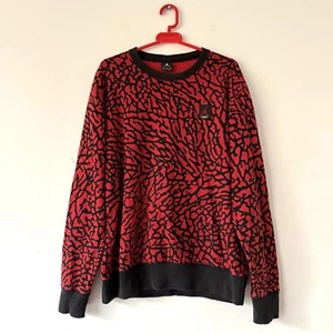 Sudadera Nike Jordan Talla Grande Air Flight Estampado Elefante Rojo Negro Años 2000 Y2K - Imagen 1 de 14