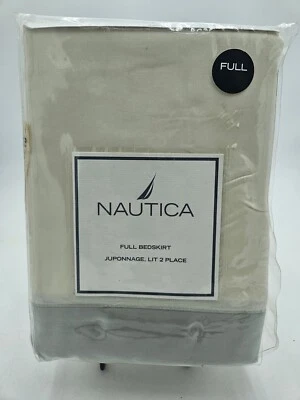 NEW Nautica Aarondale Collection Bed Skirt Dust Ruffle FULL Size 100% Cotton - Image 1 of 2