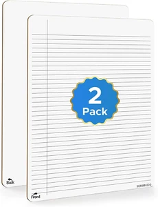 2 Pack Dry Erase Notebook College Ruled Lined Board 9"X12" Reusable Lined Erasab - Picture 1 of 9