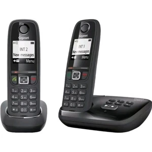 Téléphone sans fil Gigaset Duo AS405A avec répondeur jumeaux combinés - Photo 1/11