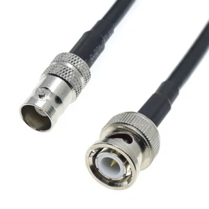 BNC male to BNC female Jack connector Q9 lot RF Pigtail Coaxial Coax Cable RG58 - Picture 1 of 2