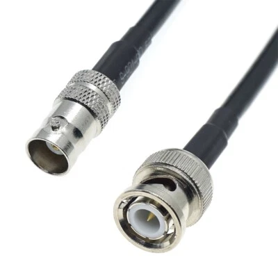 BNC male to BNC female Jack connector Q9 lot RF Pigtail Coaxial Coax Cable RG58 - Image 1 of 2