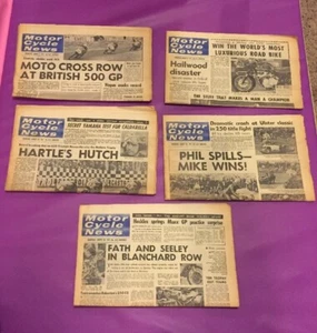 LOT OF 5 1967 MOTOR CYCLE NEWS WEEKLY MOTORCYCLE NEWSPAPERS, AUGUST MONTH LšK - Picture 1 of 11