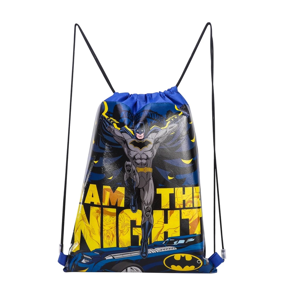 Batman Drawstring Bag Pull String P.E. Gym School Swimming Sport Bag DC Comics