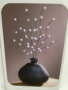 EVERGREEN 32” LED BUBBLE LIGHTS Décor Natural BRANCHES, SILVER, 2 Pack 40 Lights - Picture 1 of 14