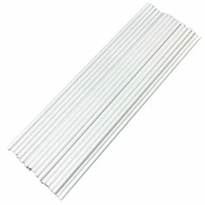 Paquete de 10 palos agitadores de palos de plástico blanco para pasteles de 12" / 300 mm de Yolli - Imagen 1 de 2