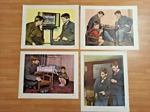 Soviet Vintage posters. Everyday life of school and pupils. 1950s USSR. 15 ## - Picture 1 of 24
