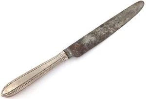 .1700s / Early 1800s Georgian English Sterling Silver Handle Large Bread Knife. - Picture 1 of 9