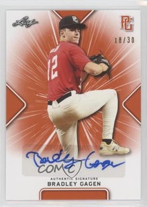 2021 Leaf Perfect Game National Showcase Orange /30 Bradley Gagen #BA-BG4 Auto