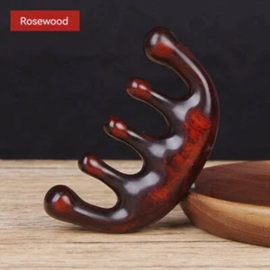 New Massage Comb Natural Wood Wide Tooth Hair Comb Multifunctional Head Meridian - Picture 1 of 10