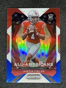 2021 Panini Prizm DP JUSTIN FIELDS RC #192 RWB PRIZM ALL AMERICANS ROOKIE OSU - Picture 1 of 2