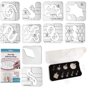 10pcs Free Motion Quilting Template Series 5+9pcs Low Shank Quilting Ruler Fo... - Picture 1 of 5