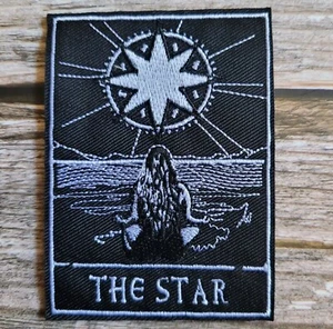 The Star Tarot Card Goth Occult New Age Witchy Embroidered Iron on Patch - Picture 1 of 2