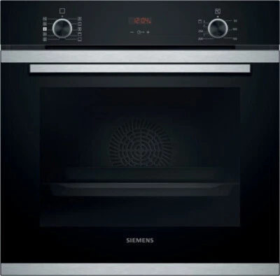 Siemens HR214ABSO Einbau-Backofen iQ300 mit Dampfunterstützung Schwarz EEK: A - Bild 1 von 4