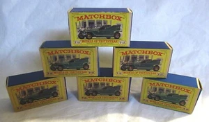 SIX Y-15 MATCHBOX MODELS OF YESTERYEAR ROLLS ROYCE SILVER GHOST IN BOXES - Picture 1 of 12