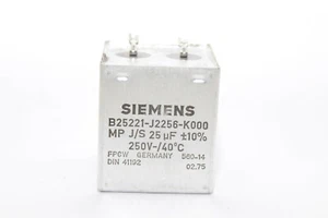 Vintage Siemens MP J/S Capacitor B25221 for Klangfilm Amps, 25 MFD / 250 V, NOS  - Picture 1 of 8