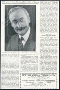 1926 Herbert Witherspoon photo music lecture tour schedule vintage print article - Picture 1 of 7