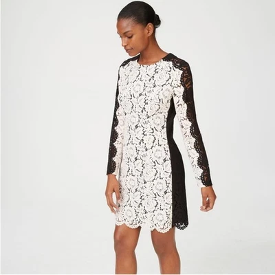 Club Monaco черно-белое кружевное платье - Изображение 1 из 4