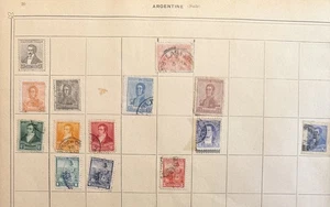 🦬 Argentine - Lot de timbres oblitérés sur pages 🦬 - Foto 1 di 1