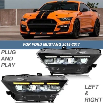 Par de faros LED para Ford Mustang 2015 2016 2017 DRL conjunto de faros Foto 1 de 4