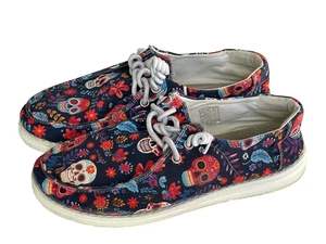 Zapatos Hey Dude Sugar Skulls para mujer talla 9 Halloween - Imagen 1 de 9
