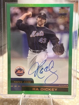 2024 Topps Archives Fan Favoritos RA Dickey Lámina Verde En Tarjeta Automático/99 #OOFF-RD Foto 1 de 2