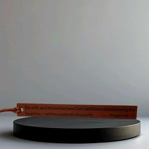 Spakon Christian Bookmark, Bible Verse, Great For Gifting, Brown, Faux Leather. - Picture 1 of 9
