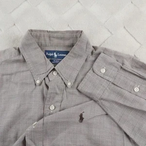 Ralph Lauren Button Up Shirt Mens Large Plaid Formal Preppy Casual - Picture 1 of 10