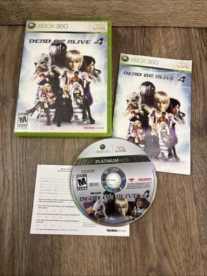 Dead or Alive 4 (Microsoft Xbox 360, 2005) Complete CIB Manual & Reg Card TESTED - Image 1 of 2