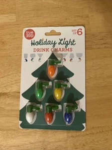 Juego de 6 luces de Navidad True Zoo Holiday Light Drink Charms - Imagen 1 de 2