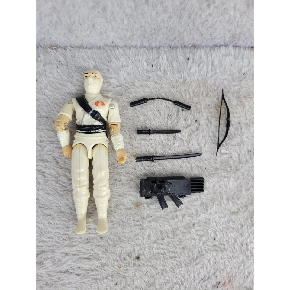 Figura de acción blanca GI Joe Cobra Ninja Viper 1984 con accesorios Foto 1 de 4