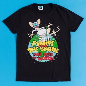 Official Pinky And The Brain Take Over The World Black T-Shirt