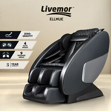 Livemor Massage Chair Electric Recliner Shiatsu Full Body Massager Black Ellmue