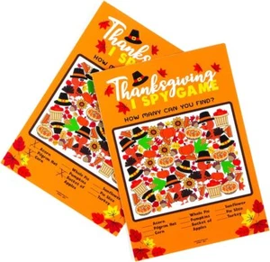 Fun Express Thanksgiving I SPY Game - Toys - 24 Pieces,Contemporary Manufacture - Picture 1 of 2