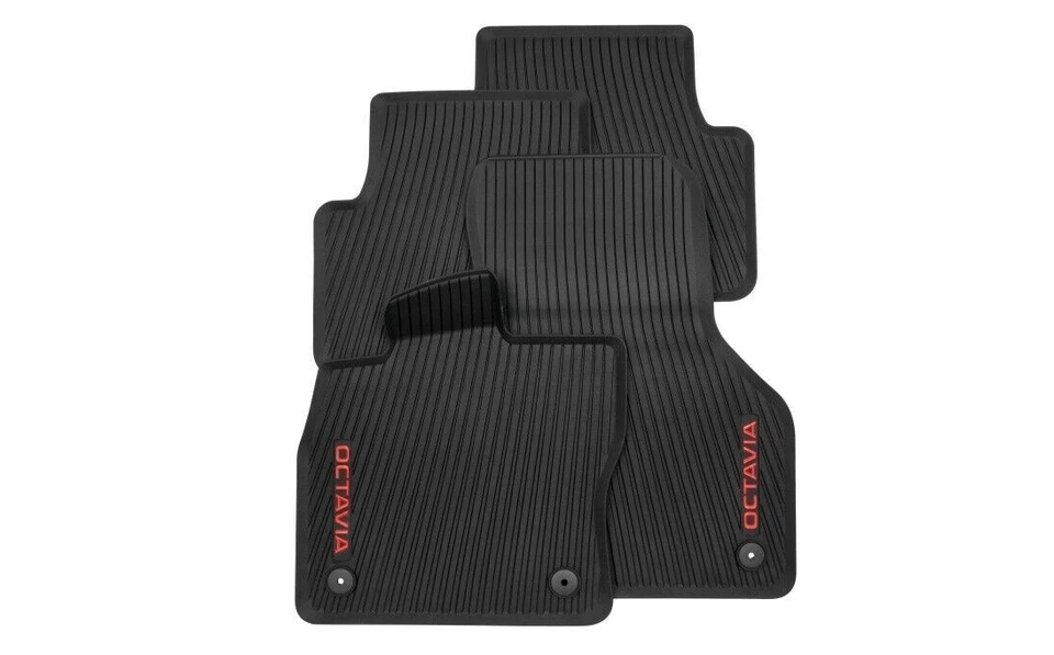 Original Skoda Octavia IV rubber mats floor mats rubber black 4sctk 5E4061500B - Image 1 of 1