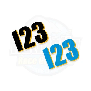 ACU RACE NUMBERS+ MOTORCYCLE REGULATION x3 (v4) RatMally **Neon Shadow - Picture 1 of 1