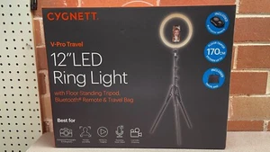 Cygnett V-Pro Travel 12" LED Ring Light with Floor Standing Tripod Pack - Picture 1 of 1