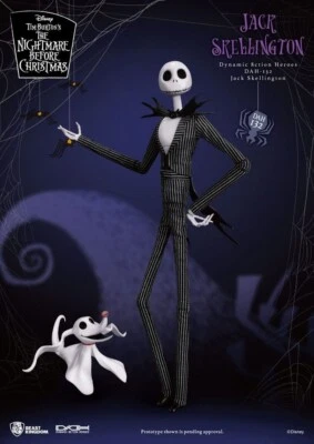 JACK SKELLINGTON ACTION FIGURE NIGHTMARE BEFORE CHRISTMAS BEAST KINGDOM 21 CM - Immagine 1 di 4