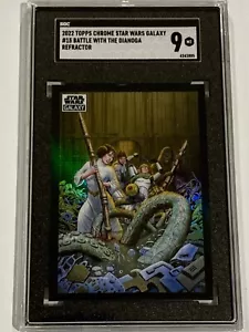 2022 Topps Chrome Star Wars Galaxy #15 Battle With The Dianoga SGC 9 Refractor - Picture 1 of 2