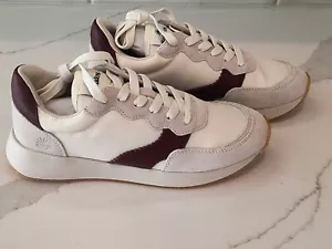 Soludos Women's Size 6.5 Shoes Paradiso Retro Sneaker White/Wine 1000764-129 New - Picture 1 of 8
