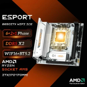 Placa madre B650M ITX AMD Ryzen AM5 DDR5 compatible con 4800/5200/5600-8000 (OC+) nueva - Imagen 1 de 16