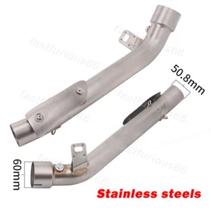Slip On For Suzuki GSX-R GSXR 1000 2007-2008 Motorcycle Mid Exhaust Link Pipe - Picture 1 of 7
